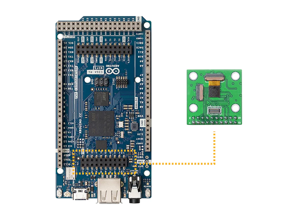 HM01B0 QVGA Monochrome DVP Camera Module for Arduino GIGA R1 WiFi Board - Image 4